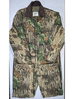 Duxbak Realtree Camouflage Insulated Coveralls Outdoor Hunting USA Made Men XL